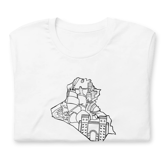 Map of Iraq Landmarks - white