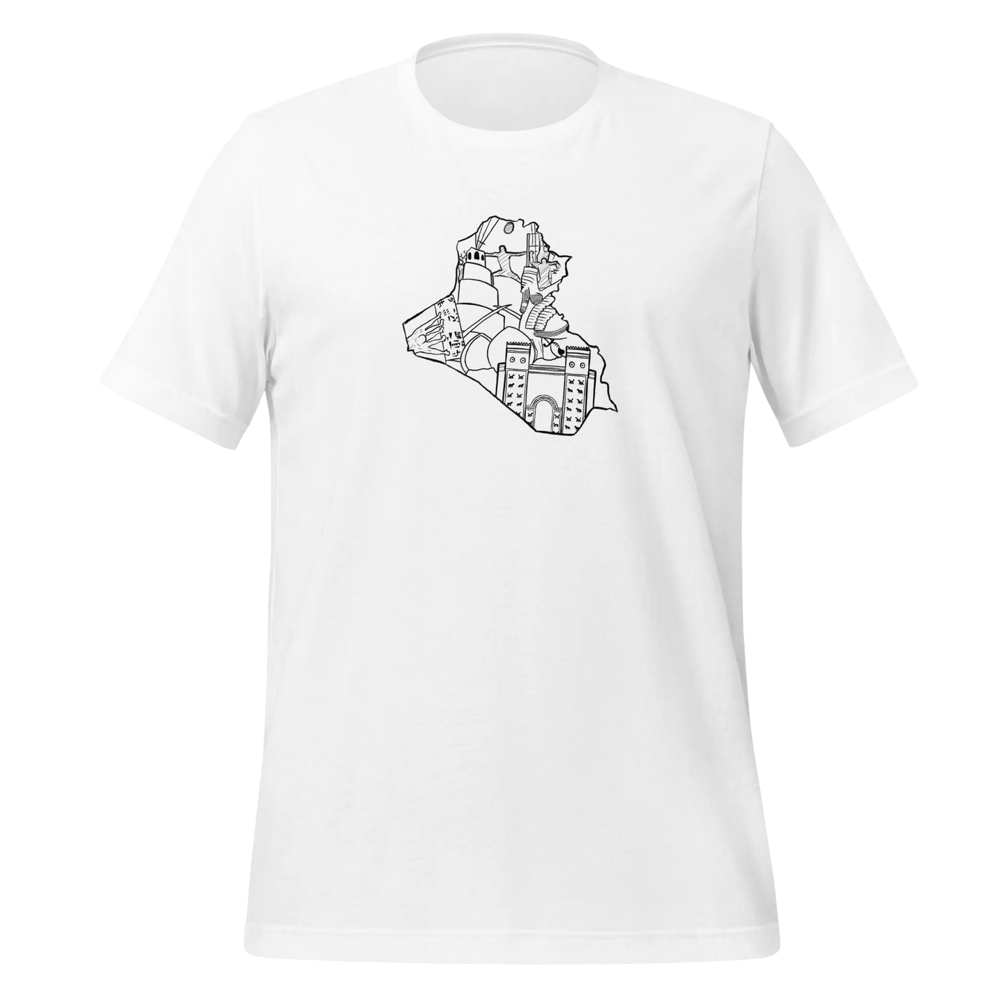 Map of Iraq Landmarks - white