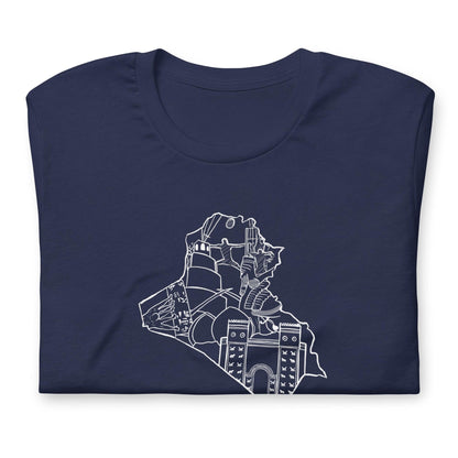 Iraqi Landmarks Map - Unisex t-shirt - Suwar